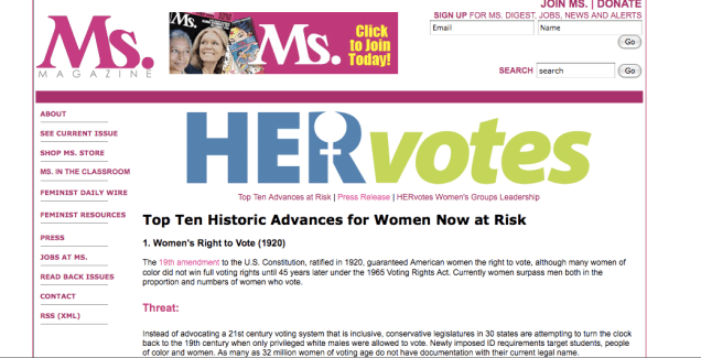 HERvotes campaign